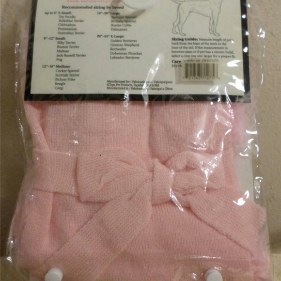 Fancy Pink dog jacket feathers rhinestones SMALL - Picture 3 of 4